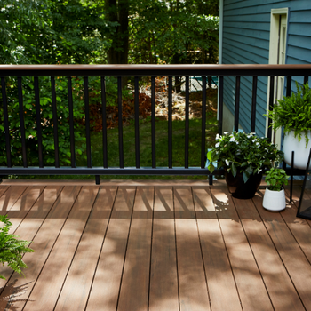 Advanced PVC Vintage Collection (Mahogany) Railing Classic Composite Series, Drink Rail (Black)