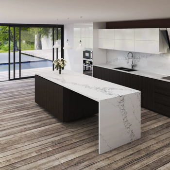 PentalQuartz Countertop, Island, Backsplash (Statuario)