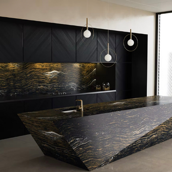 Cambria Backsplash, Island (Golden Dragon)
