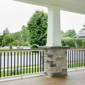 Advanced PVC Vintage Collection (Weathered Teak) Railing ClassicnComposite Series, Drink Rail (White) 1