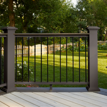 Advanced PVC Vintage Collection (Whitewash Cedar) Railing Classic Composite Series, Drink Rail (Matte Espresso, Kona),
