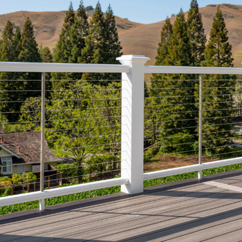 Advanced PVC Vintage Collection (Coastline) Railing Classic Composite Series, Premier, Horizontal Cable (White)