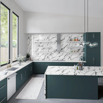 PentalQuartz Island, Backsplash (Stella Black)