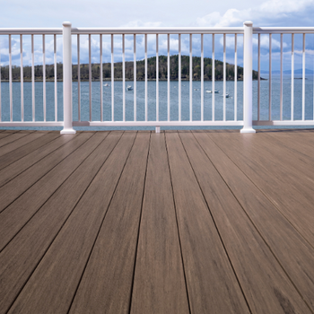 Impression Rail Express, Classic Top Rail (White) Decking Vintage Collection (Mahogany)