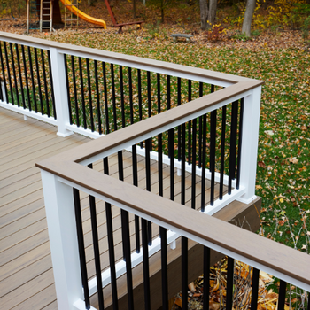 Composite Legacy Collection (Pecan) Railing Classic Composite Series, Drink Rail (White)