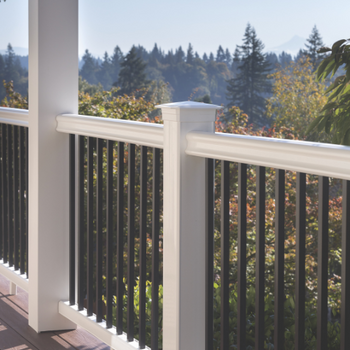 Classic Composite Series, Radiance Rail, Alumiunum Balusters (Matte White)