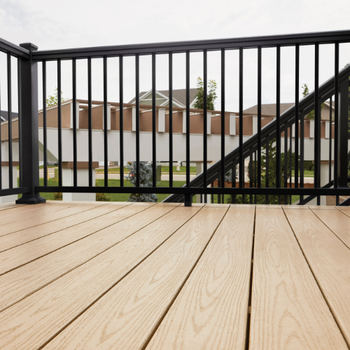 Impression Rail Express, Classic Top Rail (Black) Decking (Brownstone)